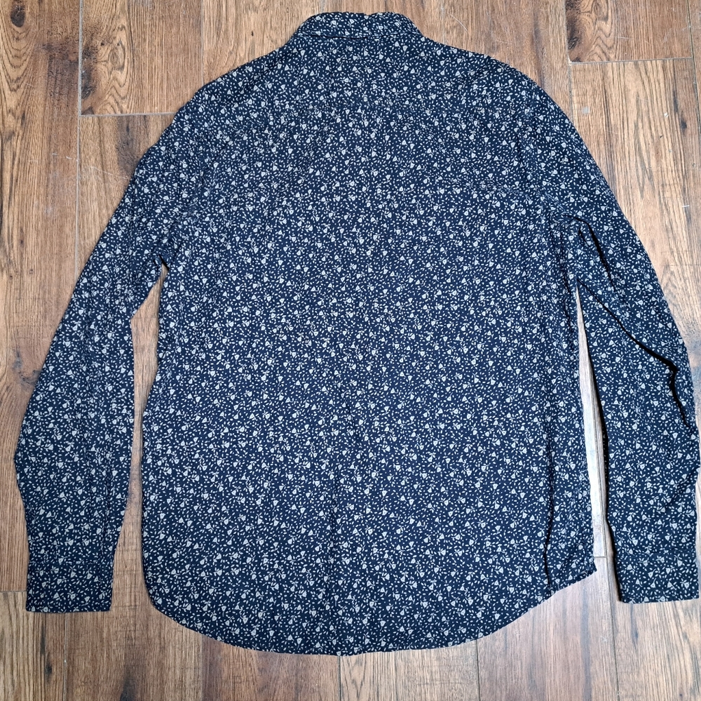 Denim & Supply Ralph Lauren Men's Button Down Shirt Floral AOP Navy Size Large - Picture 5 of 7
